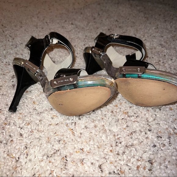 Michael Kors Leather Black Clear Heels - Picture 8 of 8